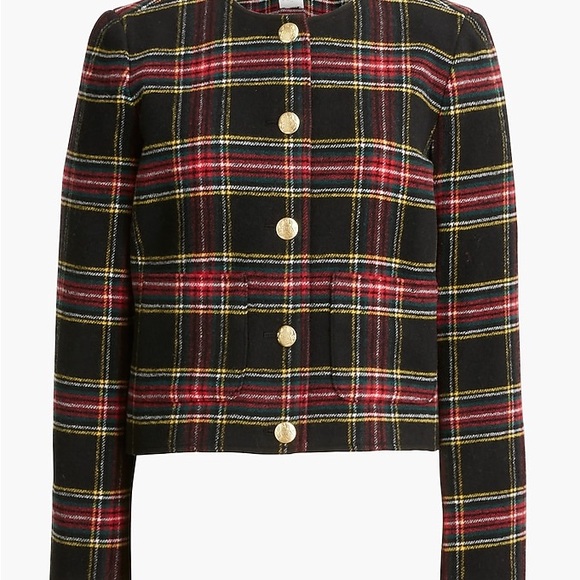 J. Crew Stewart Tartan Wool-Blend Blazer - Picture 2 of 11